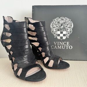 Vince Camuto Black and Bronzite Shoes